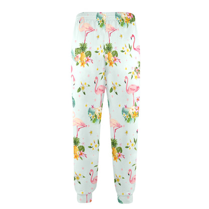 Flamingo Sweet Pattern Men's Casual Track Pants