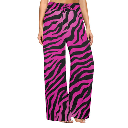 Pink Zebra Women's Wide Leg Lounge Pants