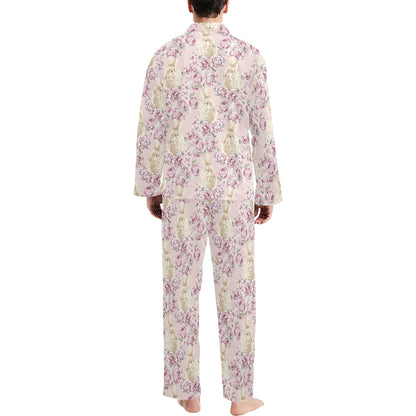 Rabbit Print Design LKS403 Men's Long Pajama Set