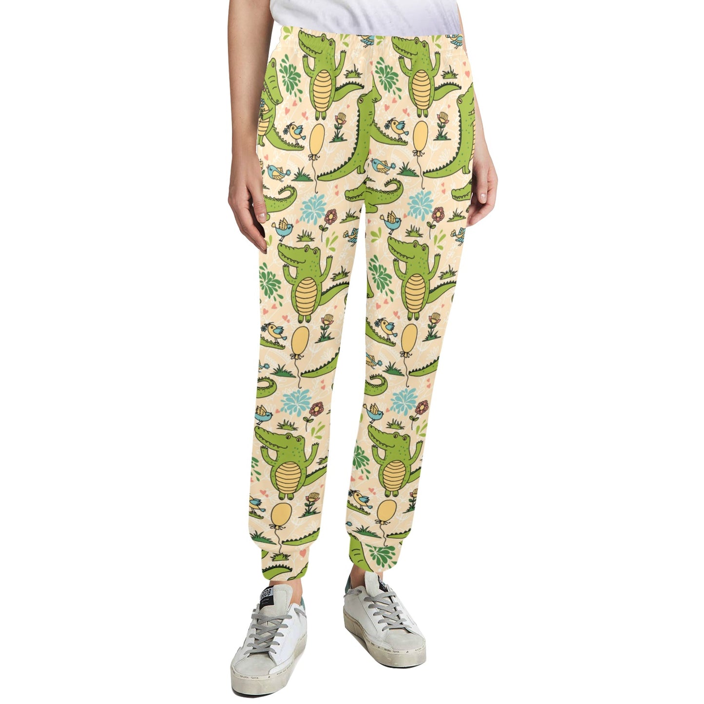 Alligator Pattern Print Design 01 Women's Casual Track Pants