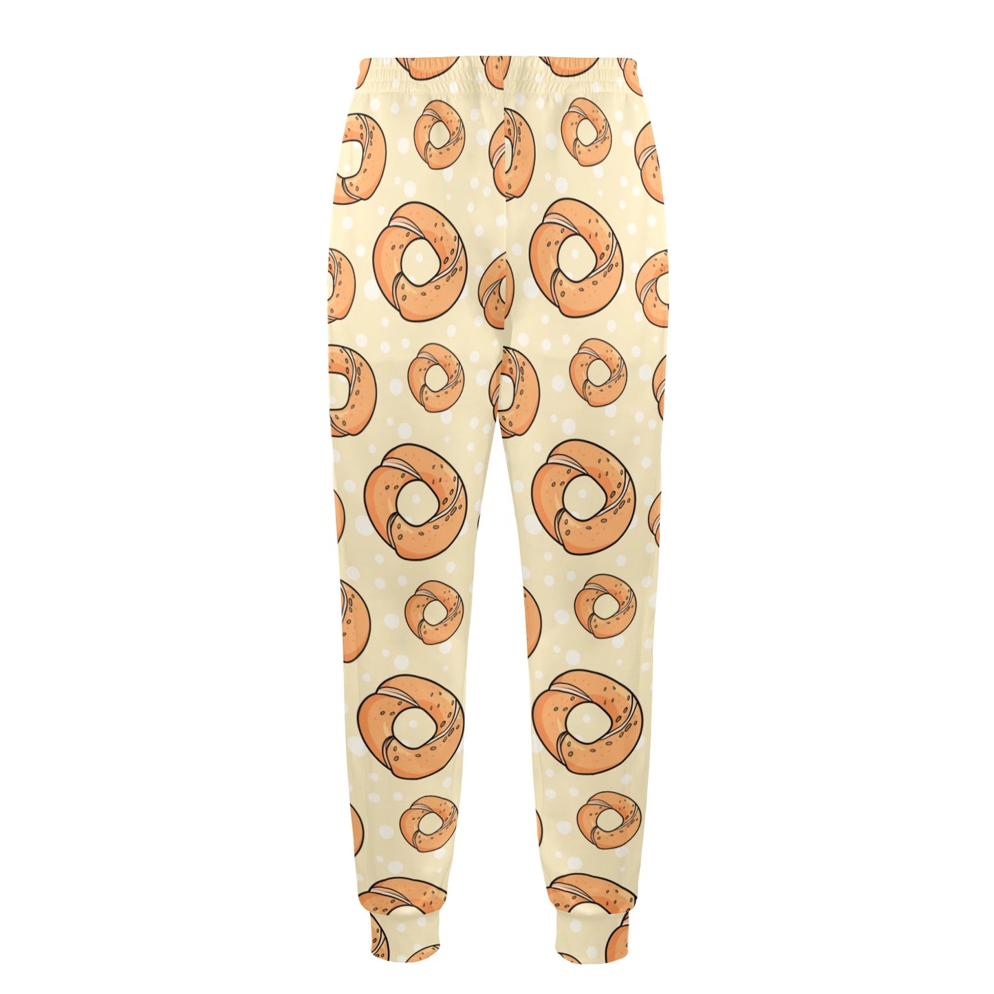 Bagel Pattern Print Design 03 Men's Casual Track Pants