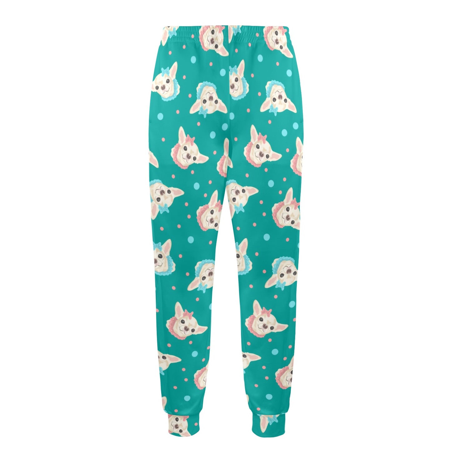 Chihuahua Polka Dot Pattern Men's Casual Track Pants
