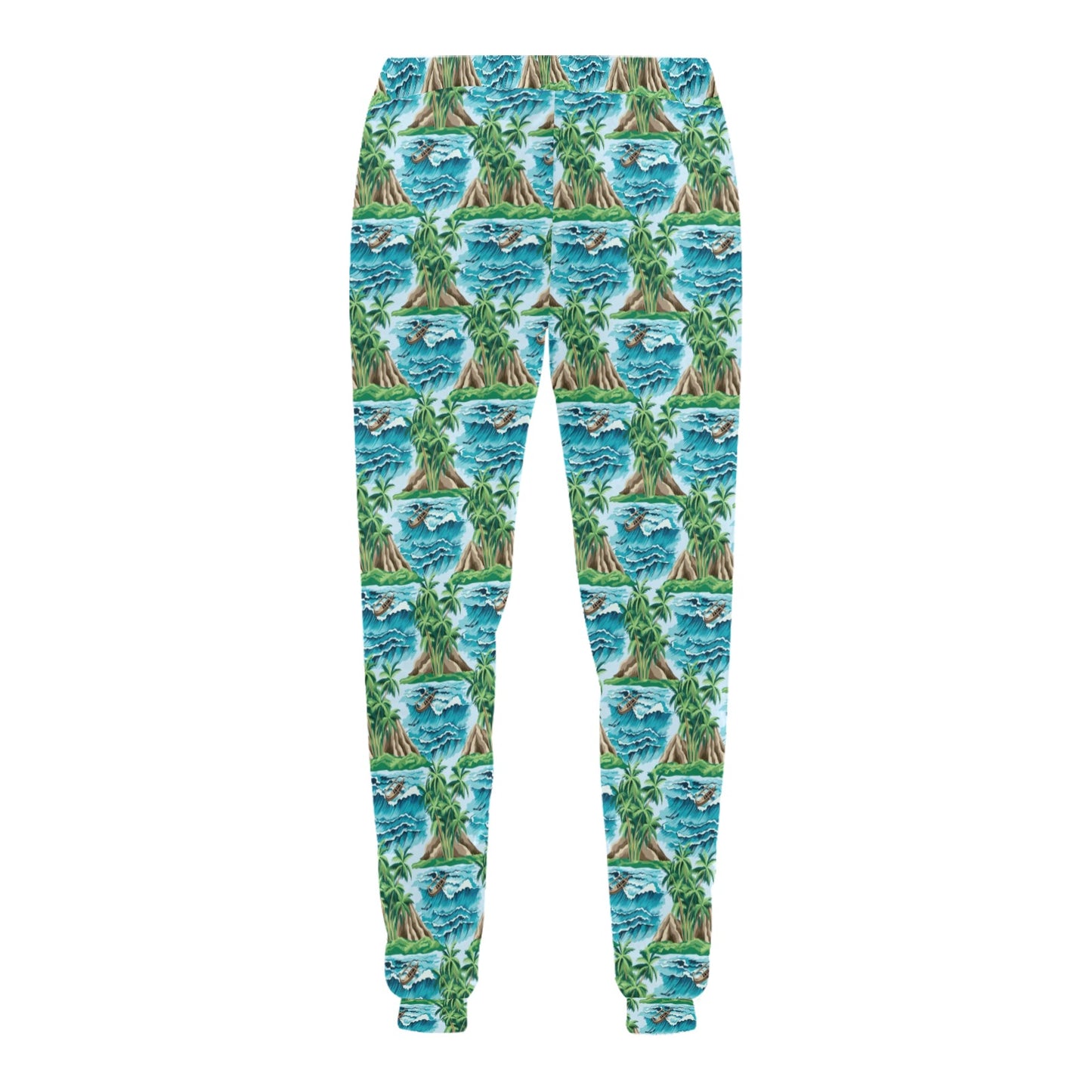 Palm Tree Hawaiian Themed Design Print Men's Sweatpants