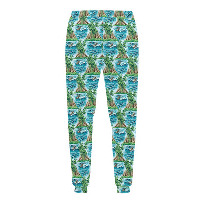 Palm Tree Hawaiian Themed Design Print Men's Sweatpants