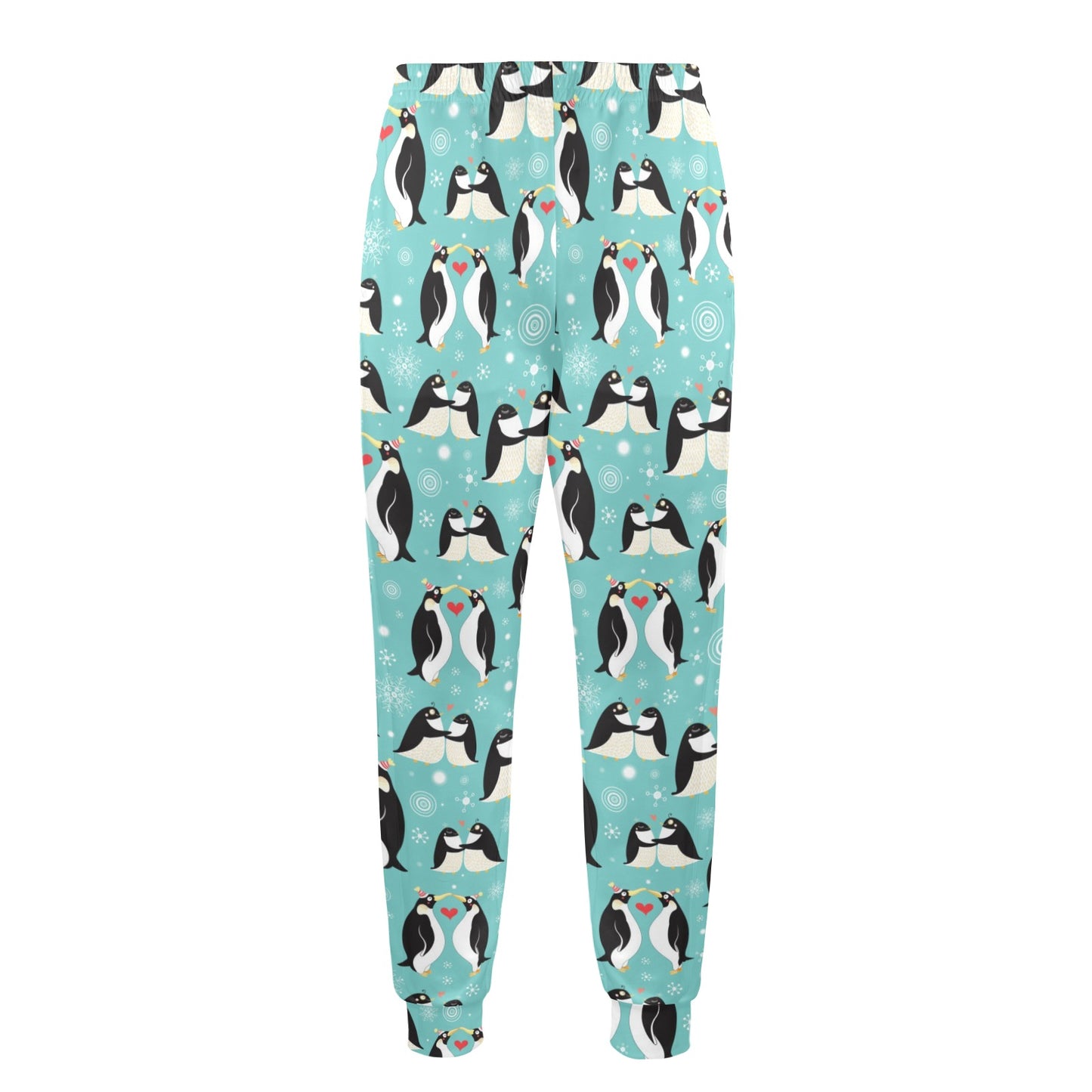 Penguin Love Print Men's Casual Track Pants