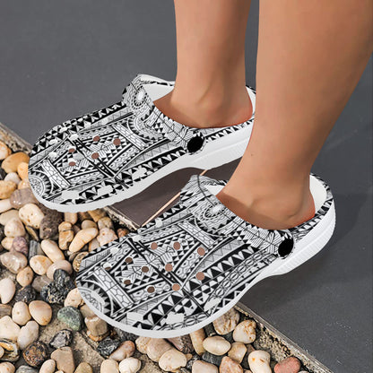 Polynesian Tattoo Design Unisex Clogs Shoes