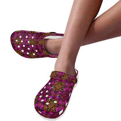 kaleidoscope Abstract Print Design Unisex Clogs Shoes