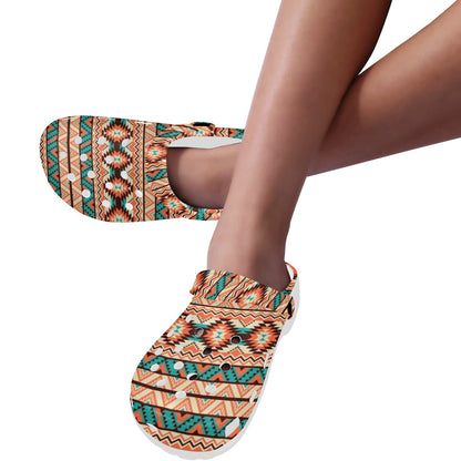 Navajo Western Style Print Pattern Unisex Clogs Shoes