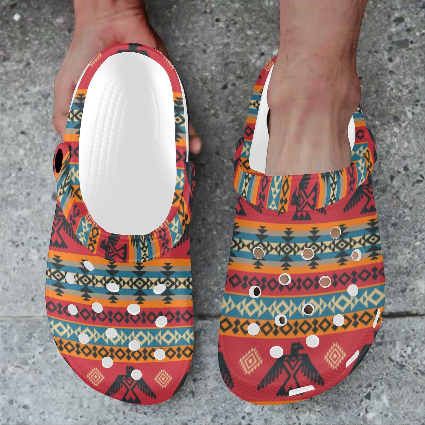 Eagles Native American Design Unisex Clogs Shoes