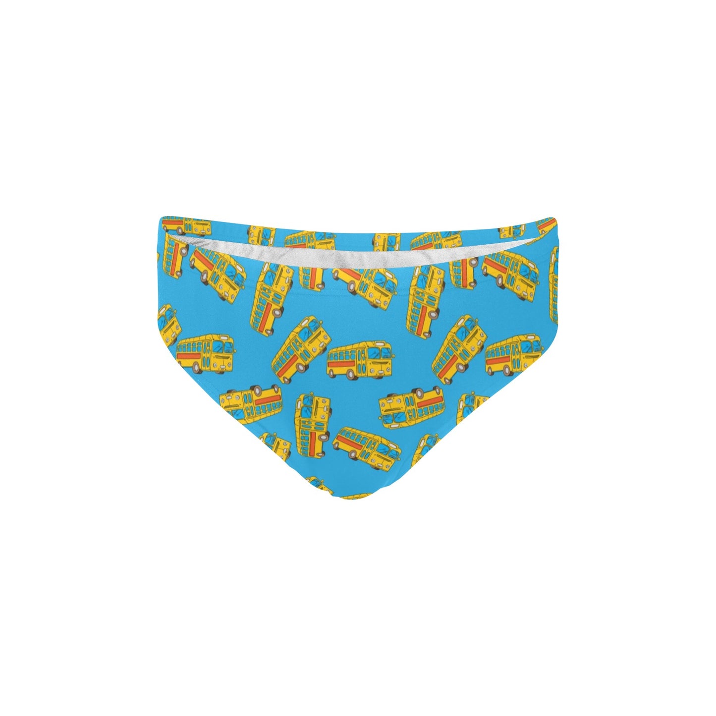 School Bus Print Design LKS302 Men's Swimming Briefs