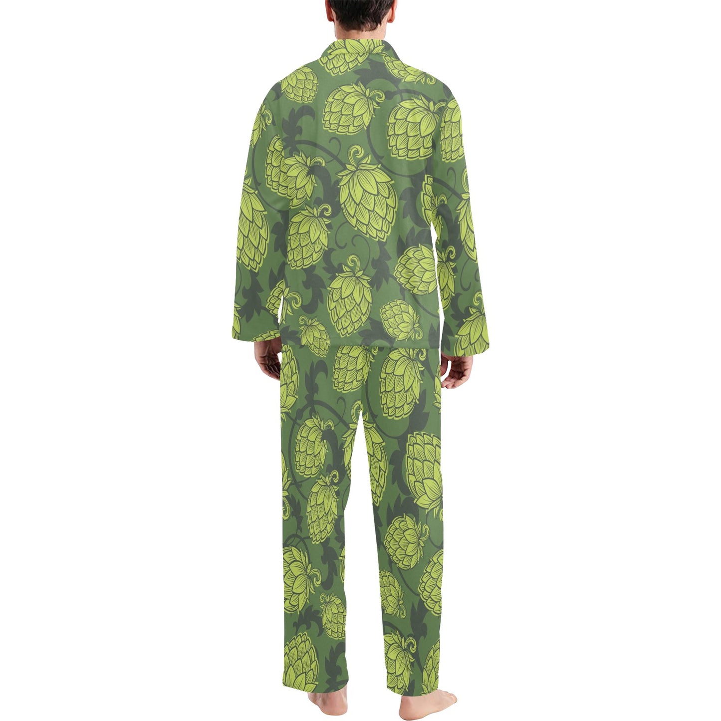 Hope Pattern Print Design 02 Men's Long Pajama Set