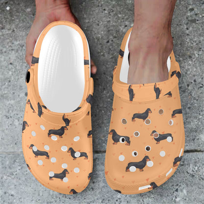 Dachshund Draw Print Pattern Unisex Clogs Shoes