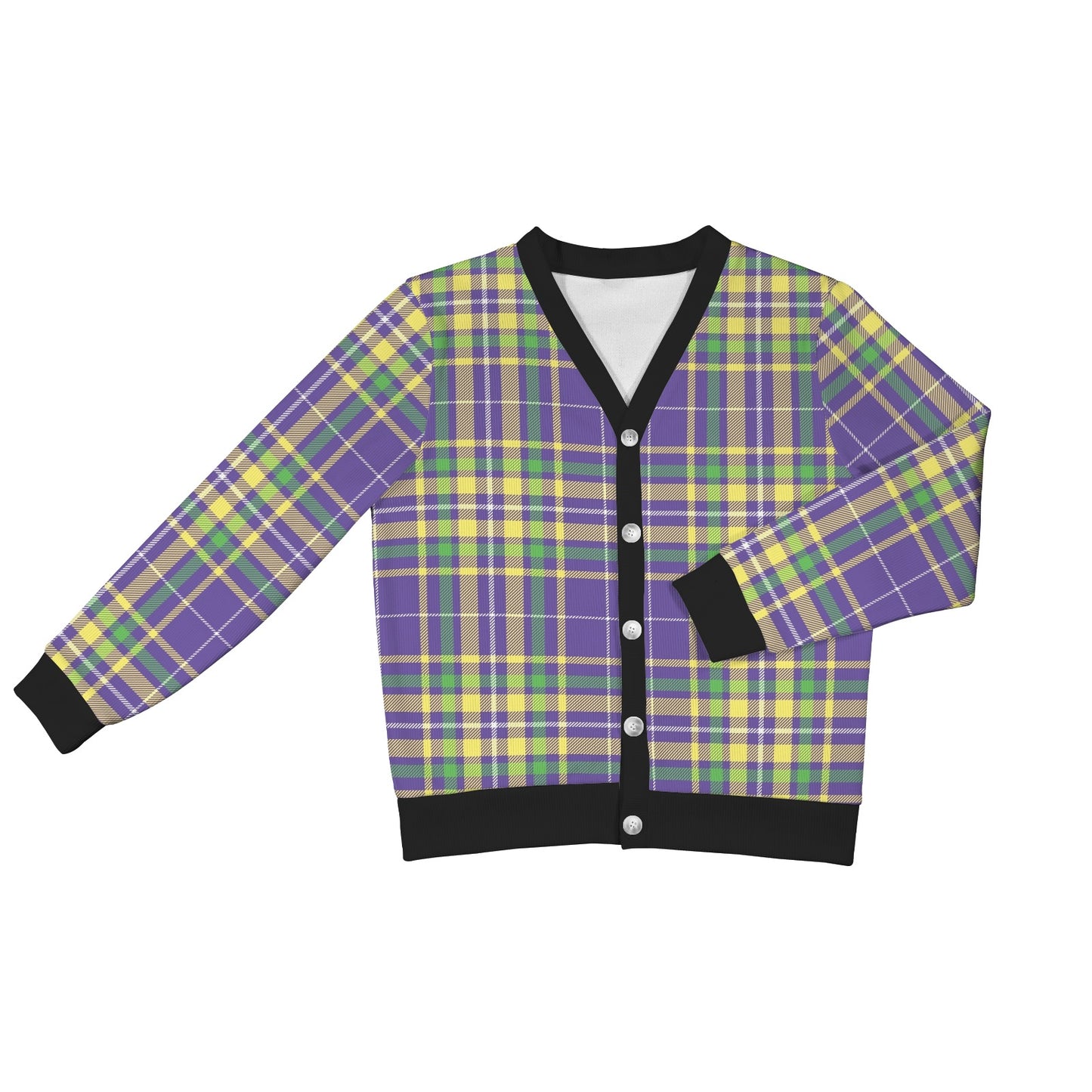 Mardi Gras Pattern Print Design 010 Women's Cardigan