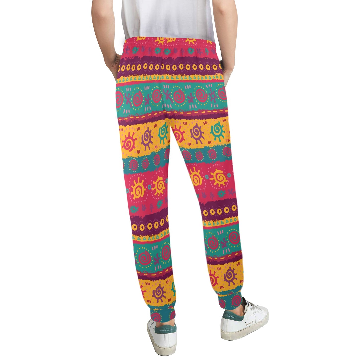 Ethnic Design Print Pattern JJ0134 Women's Casual Track Pants