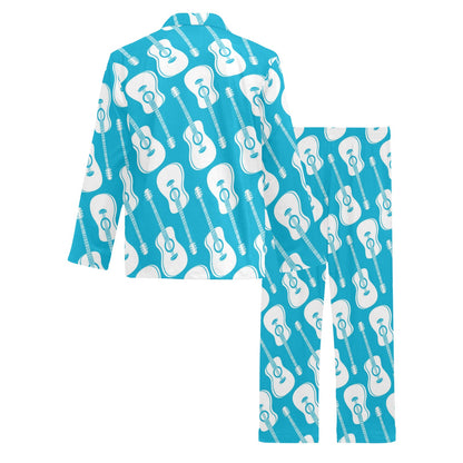 Acoustic Guitar Print Design LKS404 Men's Long Pajama Set