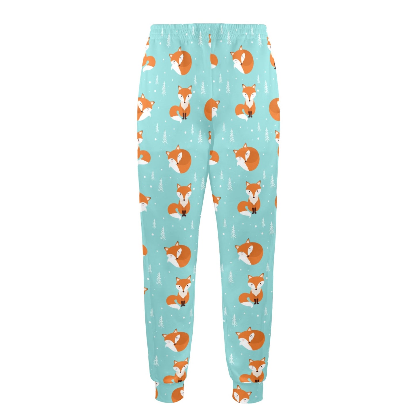Fox Design Snow Print Pattern Men's Casual Track Pants