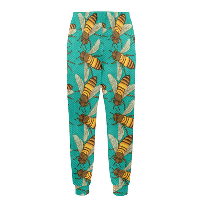 Bee Pattern Print Design BEE04 Men's Casual Track Pants