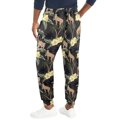 Cheetah Pattern Print Design 04 Men's Casual Track Pants