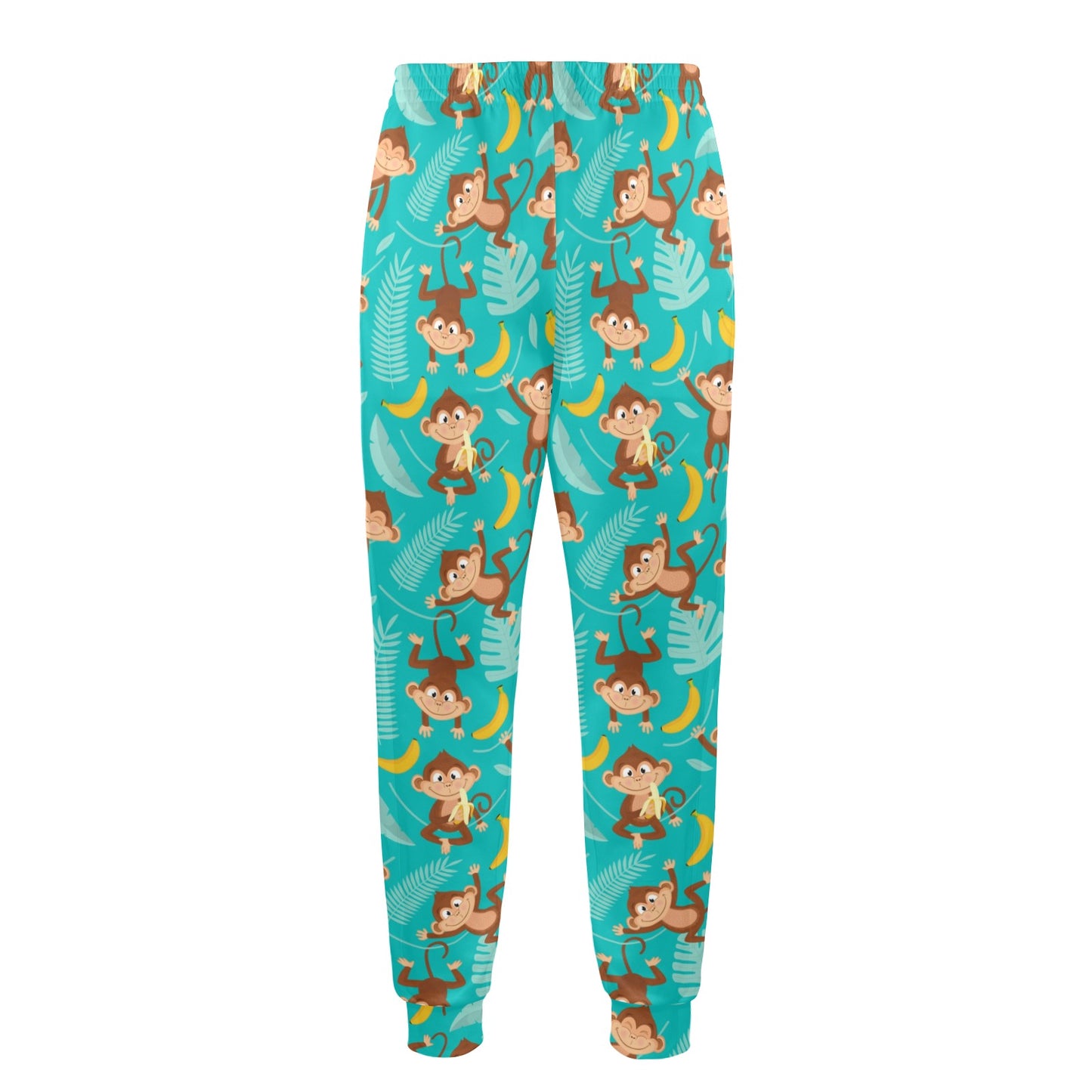 Monkey Happy Design Themed Print Men's Casual Track Pants