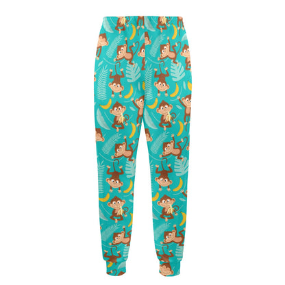 Monkey Happy Design Themed Print Men's Casual Track Pants