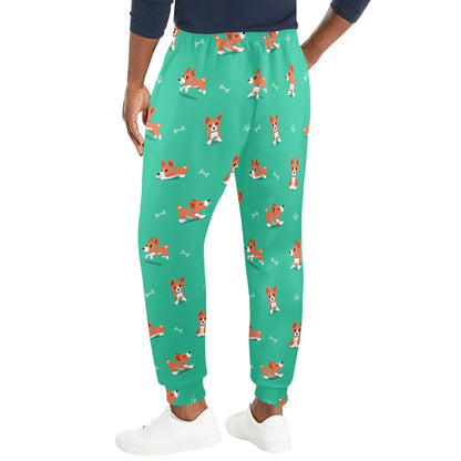 Basenji Pattern Print Design 02 Men's Casual Track Pants