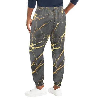 Marble Pattern Print Design 02 Men's Casual Track Pants