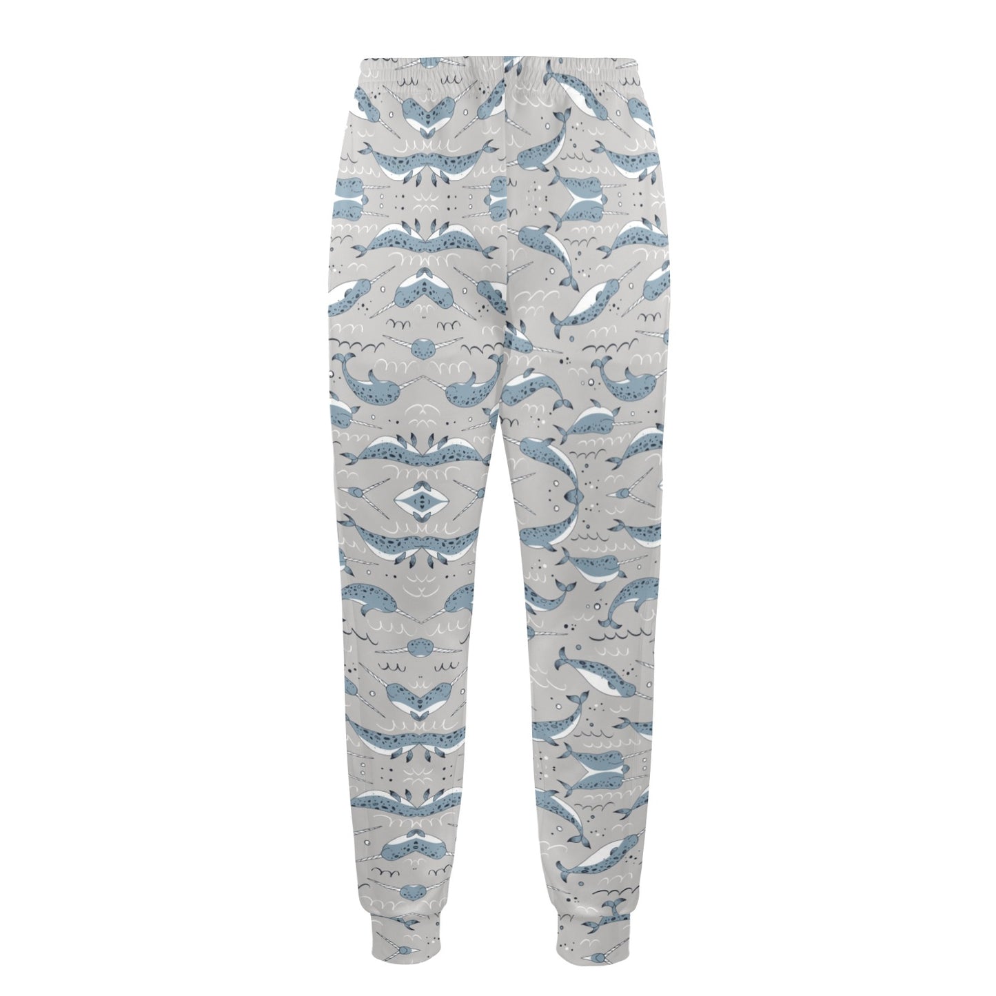 Narwhal Pattern Print Men's Casual Track Pants
