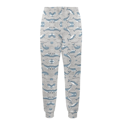 Narwhal Pattern Print Men's Casual Track Pants
