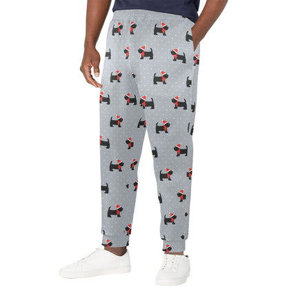 Scottish Christmas Themed Terriers Print Design LKS3018 Men's Casual Track Pants