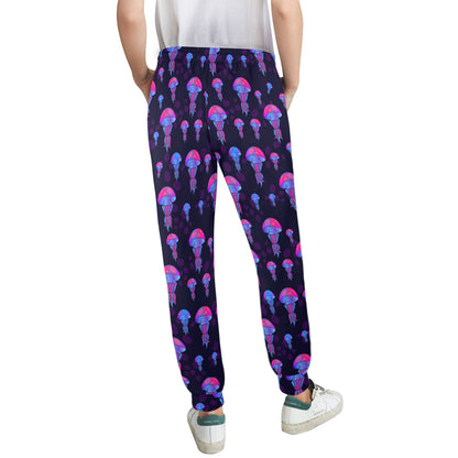 Jellyfish Neon Print Women's Casual Track Pants