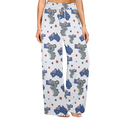 Koala Australia Day Themed Design Women's Wide Leg Lounge Pants