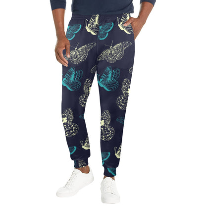 Monarch Butterfly Pattern Print Design 01 Men's Casual Track Pants