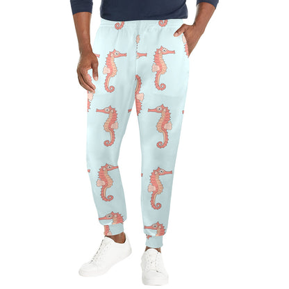 SeaHorse Pattern Print Design 01 Men's Casual Track Pants