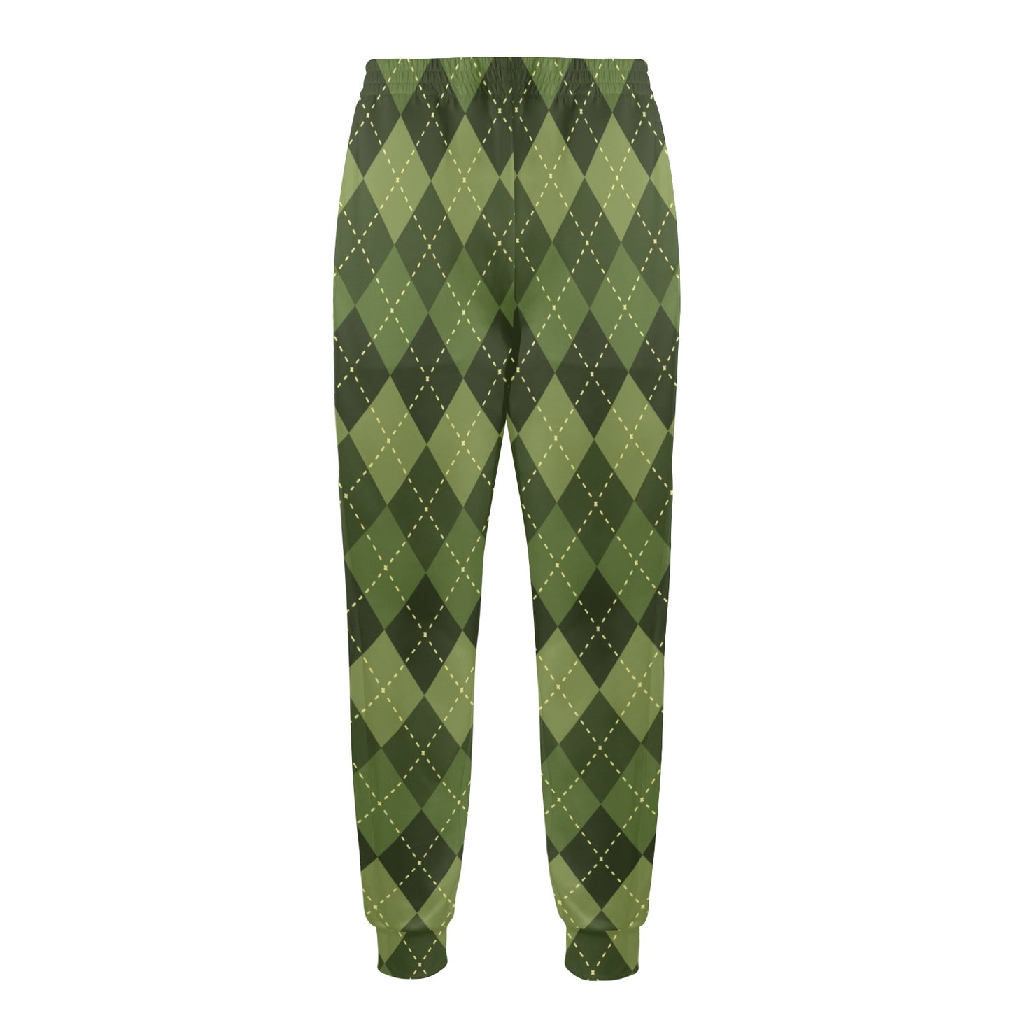 Argyle Green Pattern Print Design 01 Men's Casual Track Pants