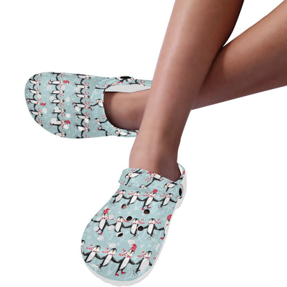 Penguin Sking Design Unisex Clogs Shoes