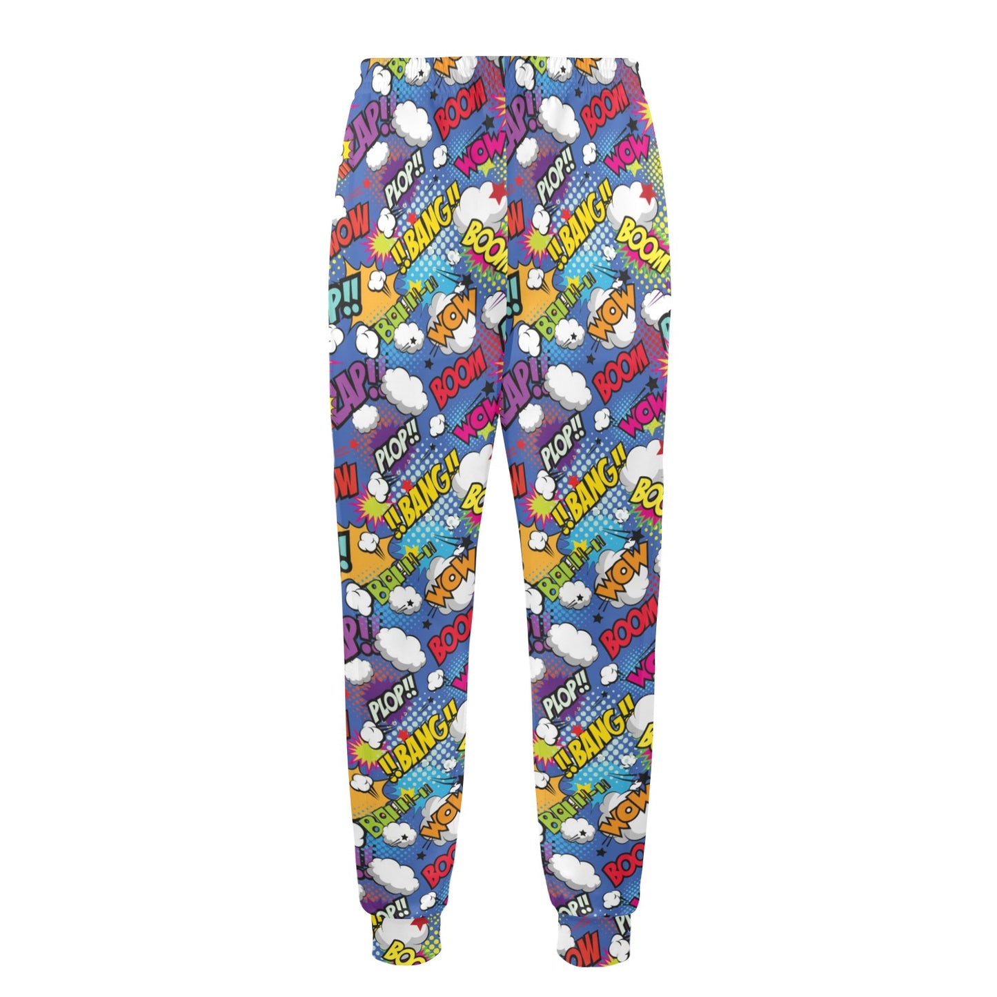Comic Book Pattern Print Design 02 Men's Casual Track Pants