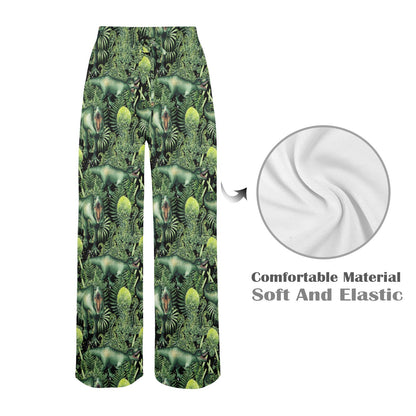 Dinosaur T Rex Print Pattern Women's Wide Leg Lounge Pants