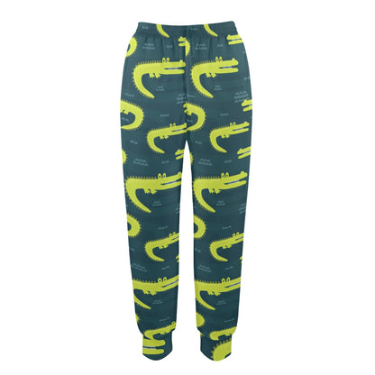 Alligator Pattern Print Design 03 Women's Casual Track Pants