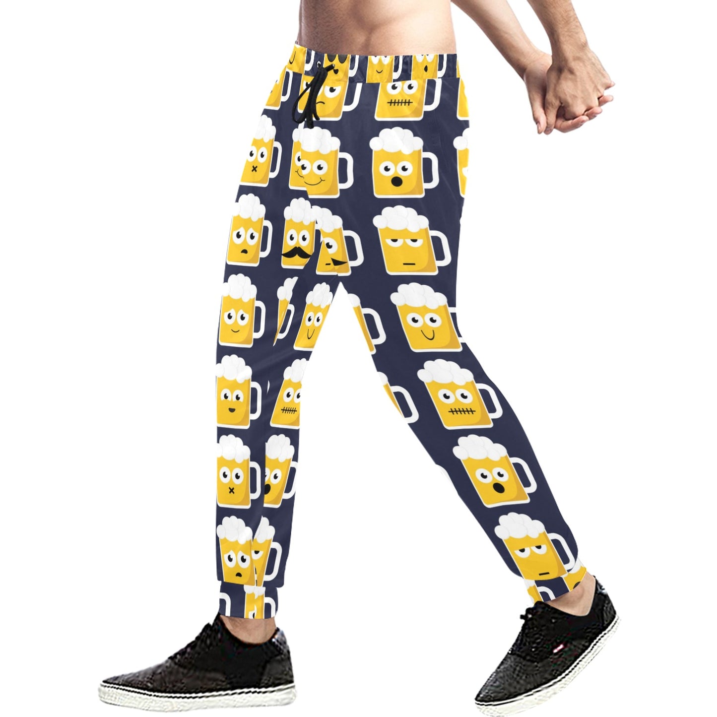 emoji beer Design Print Pattern JJ0121 Men's Sweatpants