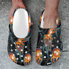 Basketball Fire Print Pattern Unisex Clogs Shoes