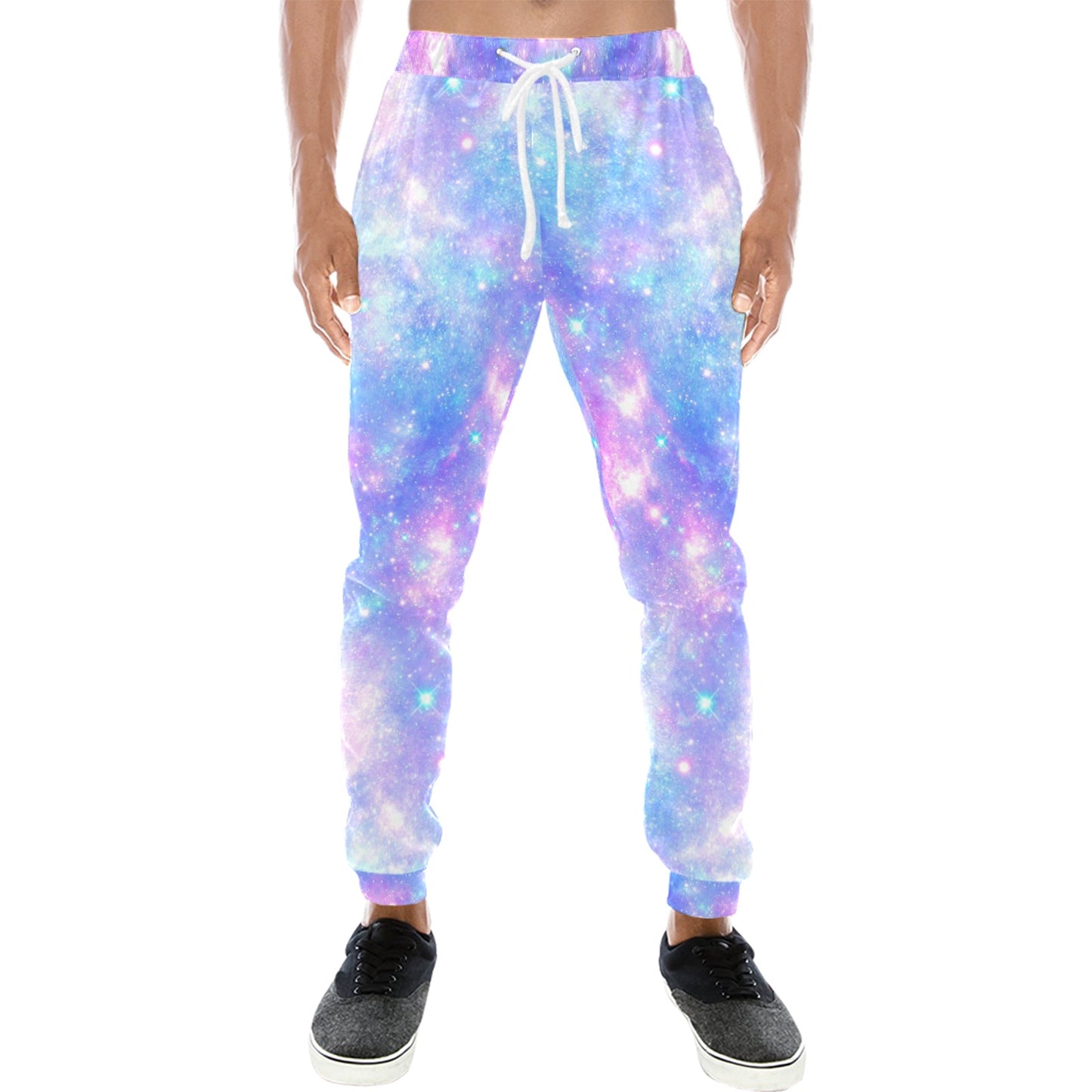 Galaxy Stardust Pastel Color Print Men's Sweatpants