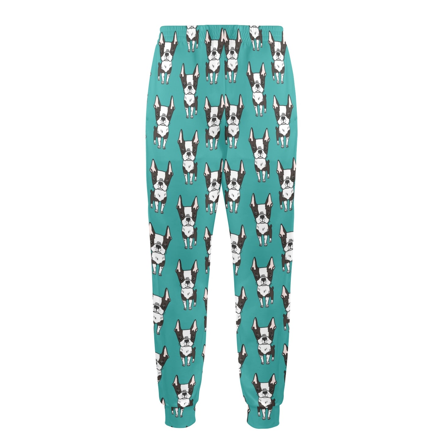 Boston Terrier Pattern Print Design 04 Men's Casual Track Pants
