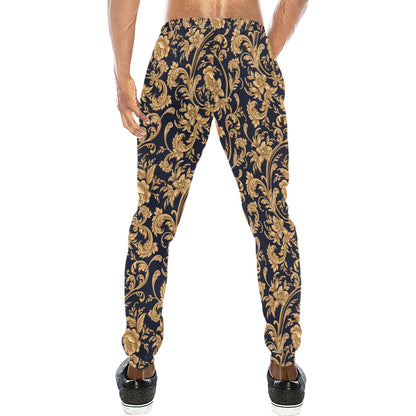 Baroque Golden Pattern Print Design 03 Men's Sweatpants