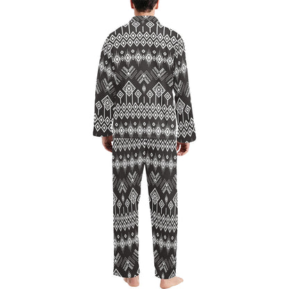 Tribal Pattern Print Design LKS304 Men's Long Pajama Set