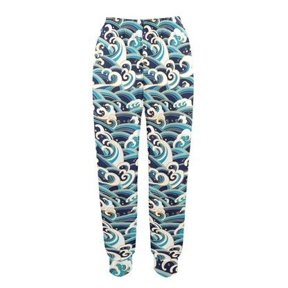 Surf Wave Pattern Women's Casual Track Pants