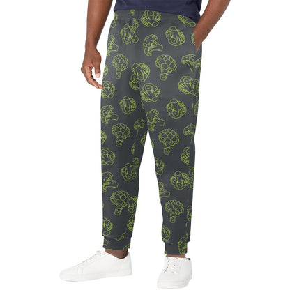 Broccoli Pattern Print Design 01 Men's Casual Track Pants