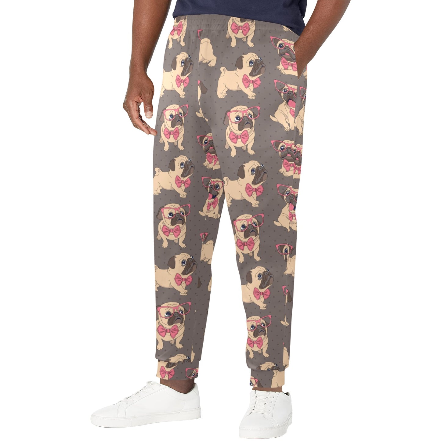 Pug Pattern Print Design A05 Men's Casual Track Pants