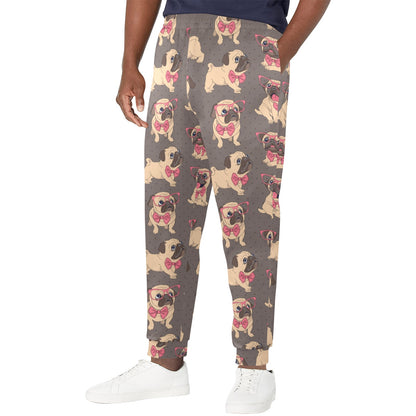 Pug Pattern Print Design A05 Men's Casual Track Pants