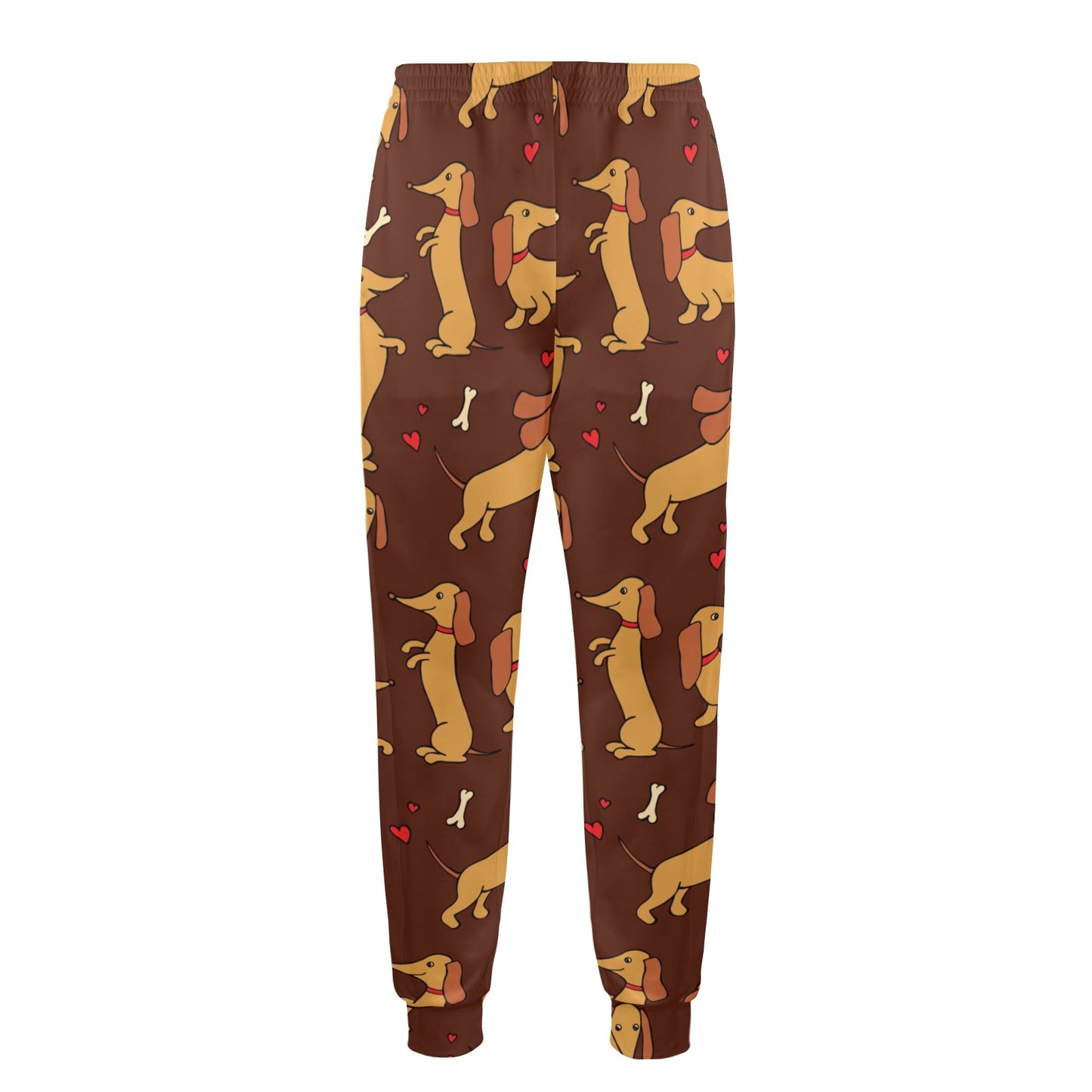 Dachshund Happy Print Pattern Men's Casual Track Pants