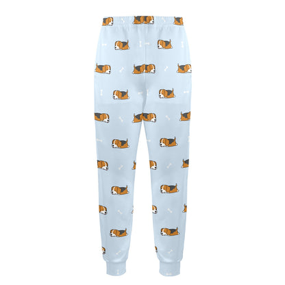 Beagle Pattern Print Design 06 Men's Casual Track Pants